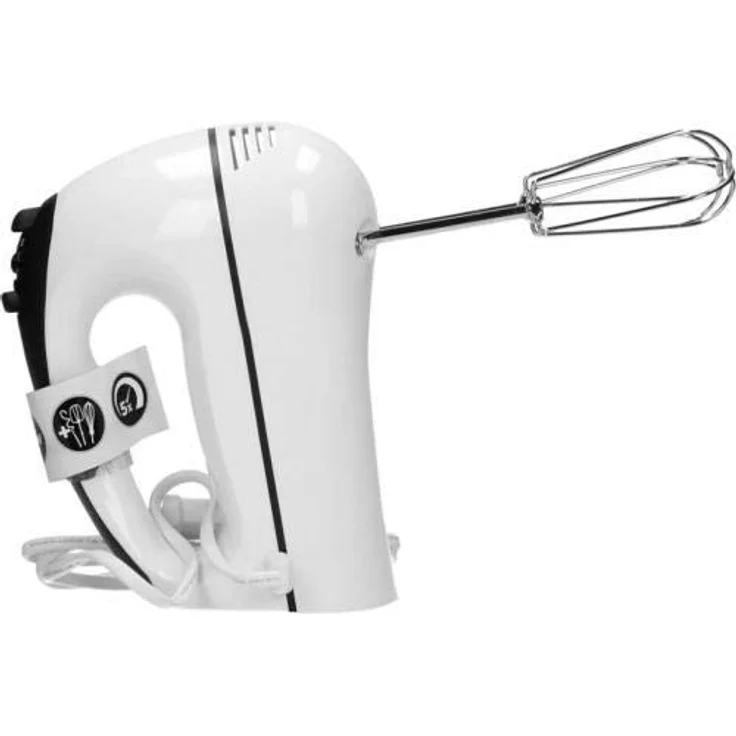 Russell Hobbs Aura Handmixer (5 Geschwindigkeitsstufen, Turbofunktion, 2 Quirle, 2 Knethaken, 380 Watt, 18965-56) weiß – Bild 2
