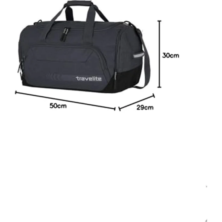 Travelite Kick Off Weekender Reisetasche M 50 cm, dunkel anthrazit, 100% Polyester, 50 x 29 x 30 cm – Bild 8
