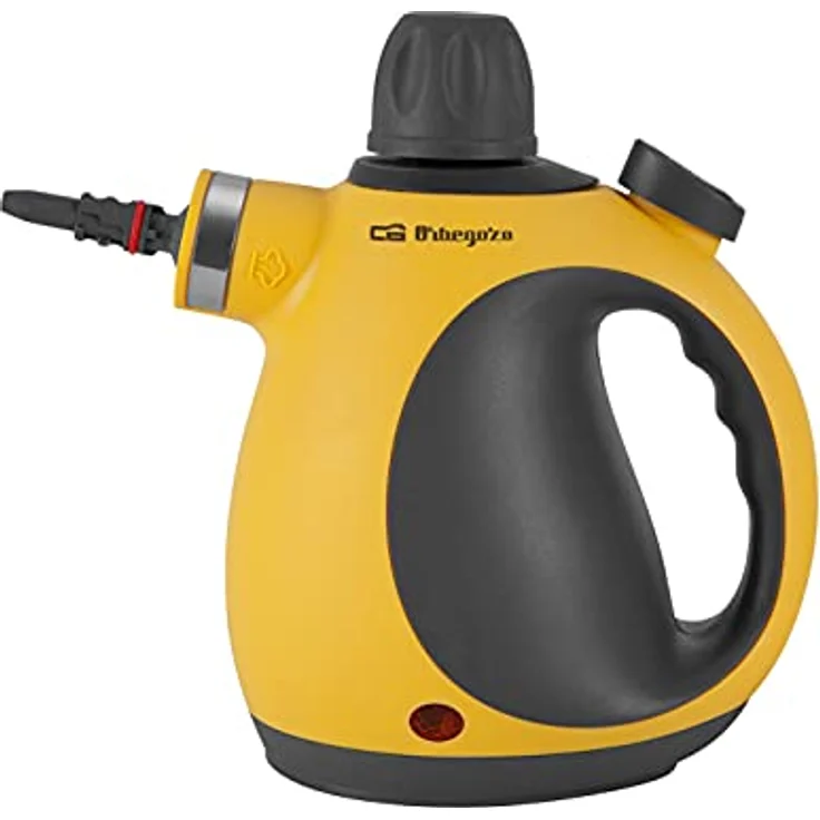 Orbegozo LV3580, Dampfreiniger mit 1050 Watt Leistung, 3,2 bar Dampfdruck und 9 Zubehörteilen, Gelb – Bild 2