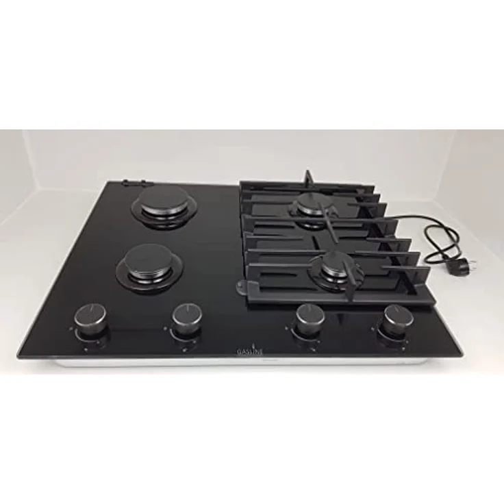 Gasline Gas-Kochfeld GAG60GLG, 60cm, 4 flammig, autark, Glaskeramik, Erdgas/Propangas, Schwarz – Bild 3