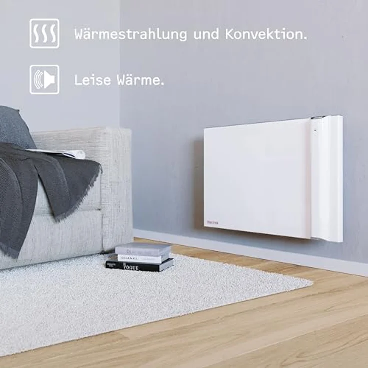 STIEBEL ELTRON elektronisch geregelter Duo-Wandkonvektor CND 150, 1,5 kW, für ca. 15 m², LC-Disyplay, 2 Heizsysteme, Offene-Fenster-Erkennung, Wochenschaltuhr, Verbrauchsanzeige, 234815, Konvektor – Bild 3