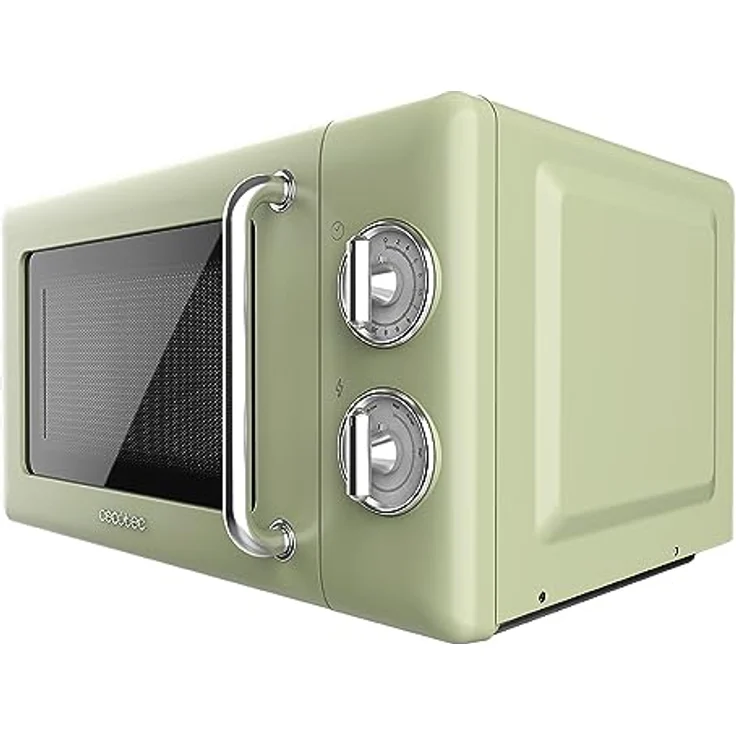 Cecotec Proclean 3010 Retro Grün Mechanische Mikrowelle, 20 l, 700 W, 6 Stufen, Timer bis zu 30 Minuten, Auftaumodus, Vintage-Design in Grün, Stahl-Finish – Bild 2