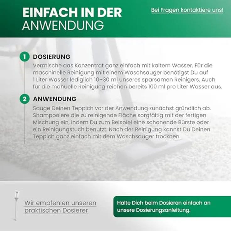 BiOHY Teppichreiniger für Waschsauger, 2 x 1 Liter, kraftvoll gegen Flecken und Schmutz, materialschonend & tierfreundlich, hergestellt in Deutschland – Bild 4