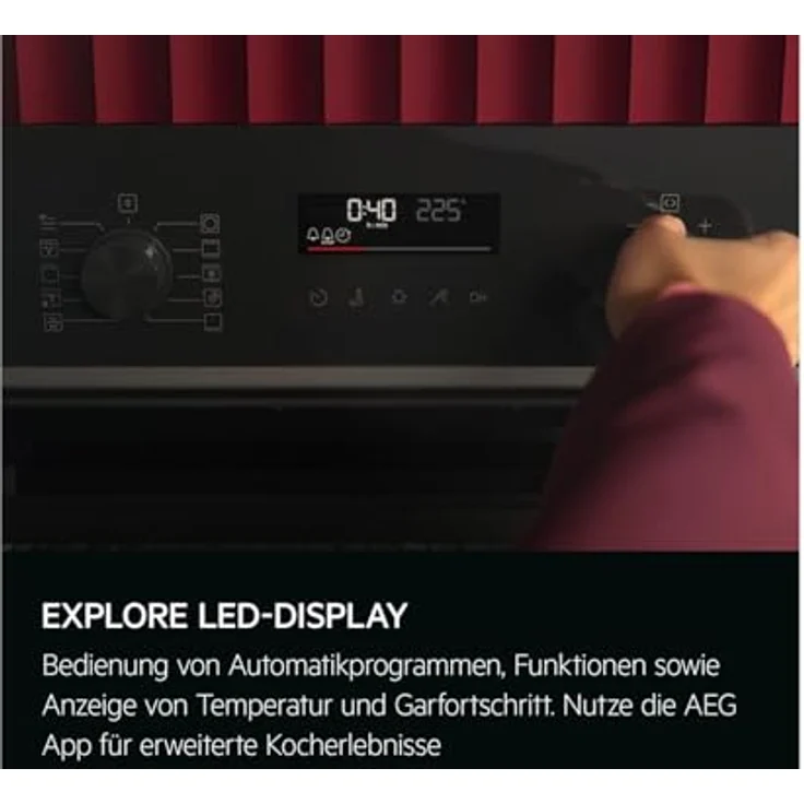 AEG AB33BP Set Pyrolyse Backofen BPK53516XB + Glaskeramikkochfeld HK834060XB, Schwarz, Multifunktionsofen mit 65 l Garraum und Pyrolyse-Selbstreinigung – Bild 6