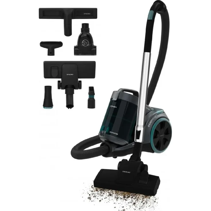 Cecotec Conga Rockstar Multicyclonic XL PowerStyle, Beutelloser Schlittenstaubsauger mit 170 Airwatt Saugkraft und HEPA-Filter