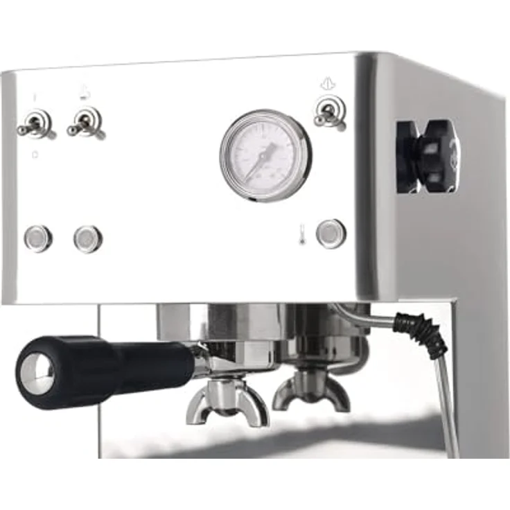 La Pavoni Siebträgermaschine New Casa Bar Steel, Espressomaschine mit mattschwarzem Edelstahlgehäuse und 15 bar Pumpendruck – Bild 5