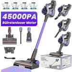 Grenintol Akku-Hand-und Stielstaubsauger G350W, kabellos, 55 Min. Laufzeit, 6-in-1, HEPA-Filter, super leise für Hartböden und Teppiche