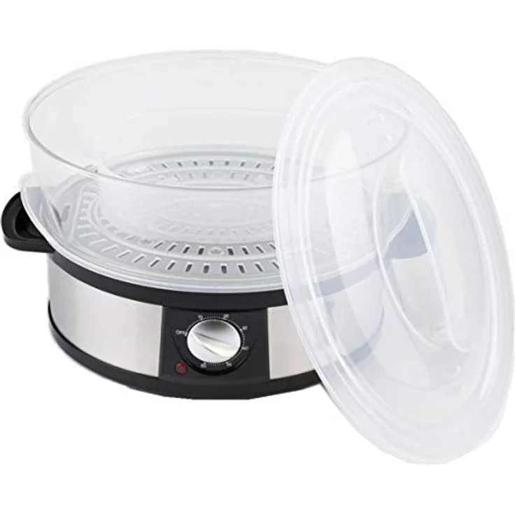 Girmi VP26 Dampfgarer, 750 W, 12 Liter, 3 Ebenen, Stahl – Bild 3