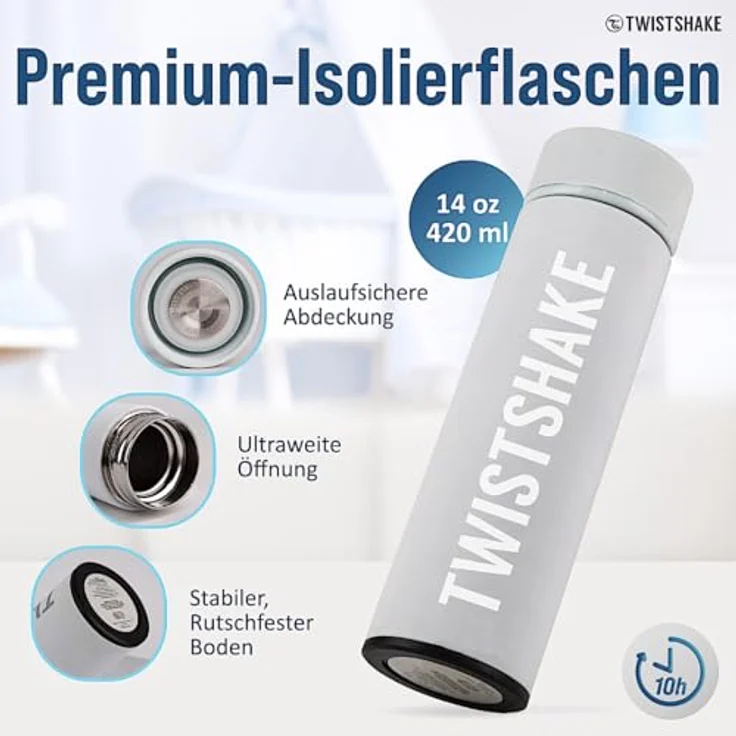 Vital Innovations 78109 Twistshake Thermoflasche''Hot or Cold'', weiß – Bild 4