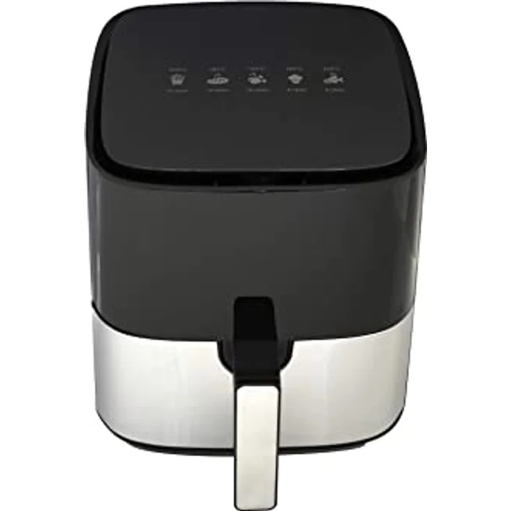 DESKI Heißluftfritteuse 5 Liter Edelstahl schwarz 1450 Watt Touch Display – Bild 2