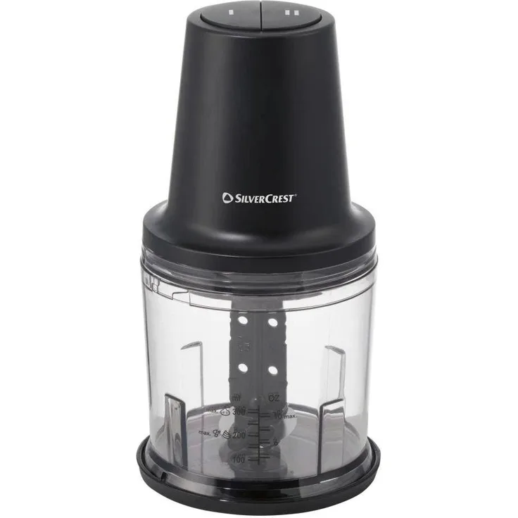 Silvercrest Multizerkleinerer SMZ 260 L5, 260 W, 2 Geschwindigkeitsstufen, inkl. Emulgierscheibe, schwarz