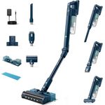 PHILIPS Kabelloser Staubsauger 5000 Series Flex XC5244/10, starke Saugkraft, 60 Min. Laufzeit, LED-Düse, Tierhaar- und Fugendüse, flexibles Rohr, austauschbarer Akku