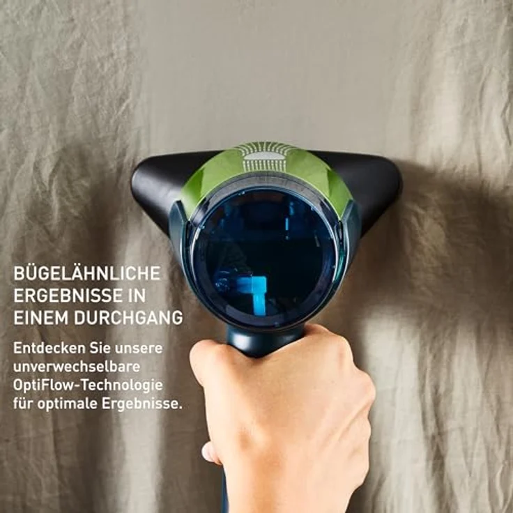 Tefal AeroSteam Dampfglätter, Keramik-Bügelsohle, 20 g/Min. Dampfleistung, 90 g/Min. Dampfstoß, 100 ml abnehmbarer Wassertank, 3 Modi, 1400 Watt, Blau/Grün – Bild 3