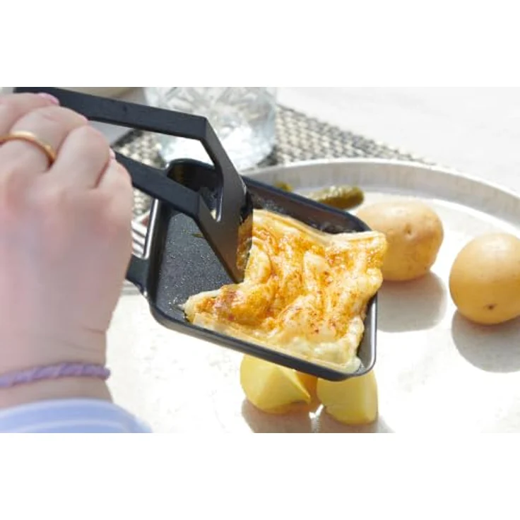 Stöckli Raclette PizzaGrill 6, Tischgrill mit Antihaftbeschichtung, Ivory Gold – Bild 5