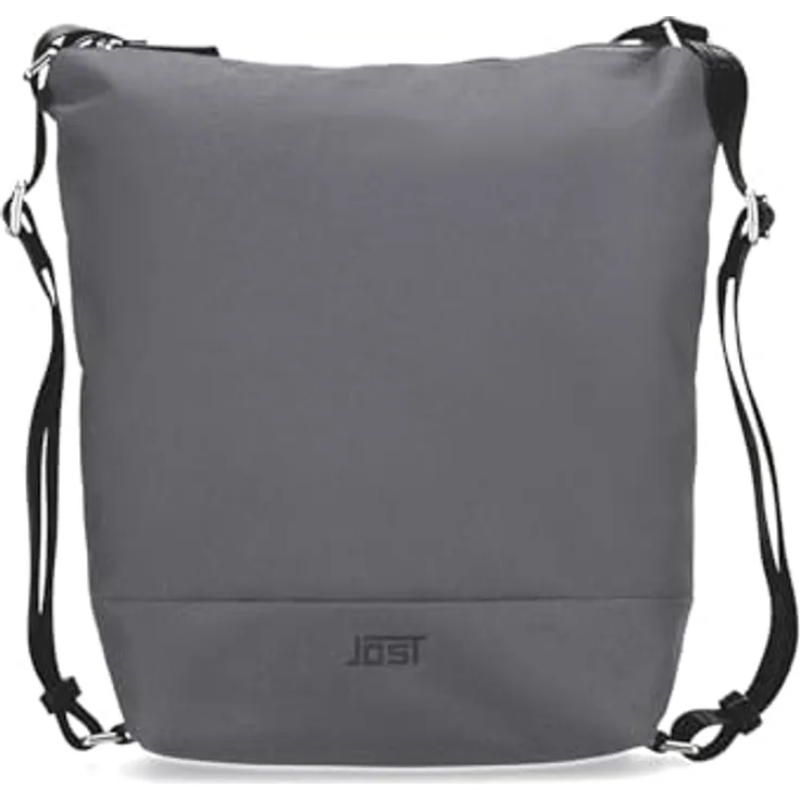 Jost Bergen 1103 3-Way Bag, Handtasche und Rucksack in Grau mit flexibler Trageweise