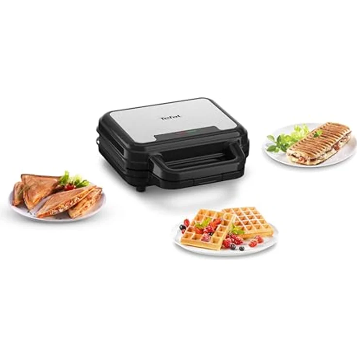 Tefal Sandwichmaker SW383D Ultracompact 3-in-1 Sandwich-Waffel-Panini Kombigerät, 700 W - Ideal für leckere Snacks, sicher und einfach zu bedienen - Preisvergleich – Bild 3