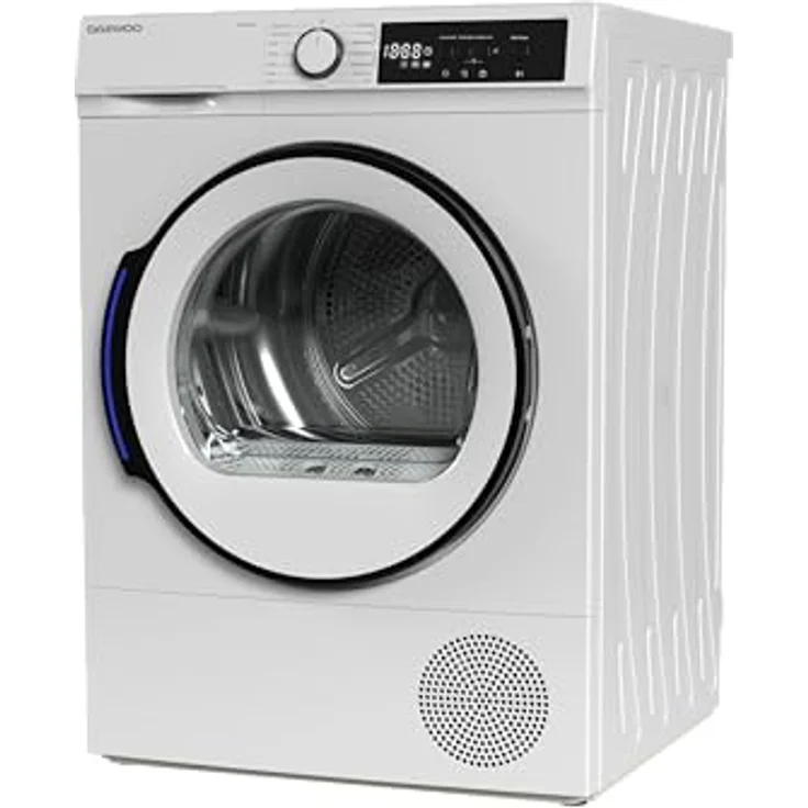 Daewoo TD-B8GP1WD0-DE Wärmepumpentrockner, 8 kg, Energieeffizienzklasse D, 15 Programme, Knitterschutz, Trommel-Innenbeleuchtung – Bild 3