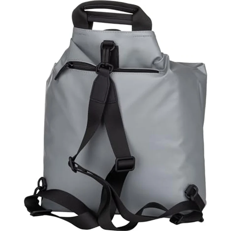 Jost Tolja Henkeltasche mit Laptopfach für Geräte bis 38 cm, Grau, aus robustem Polyurethan, abnehmbarer Umhängeriemen – Bild 2