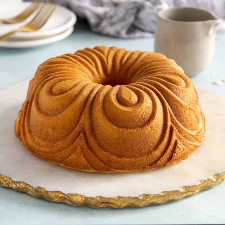 NordicWare Hochwertige Gugelhupfform, Aluminium, Gold, 24,9 x 24,9 x 9,7 cm – Bild 7