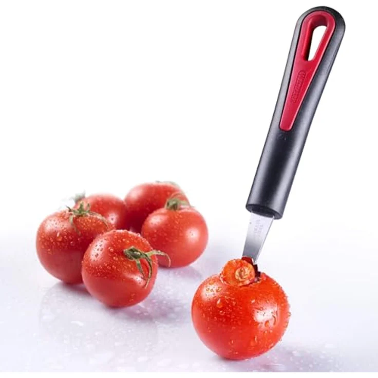 Westmark Aushöhl-Löffel-Tomatenstrunk-Entferner, Mit gezahntem Rand, Ø 21 mm, Rostfreier Edelstahl-Kunststoff, Länge: 16,6 cm, Gallant, Schwarz-Rot-Silber, 29202270 – Bild 4