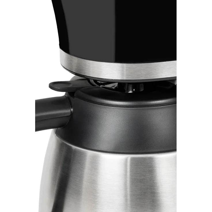 Exquisit KA 6501 sw, Kaffeeautomat, 800 Watt, Filterkaffeemaschine, Thermoskanne, Tropfstopp, Kaffeemaschine Edelstahl, schwarz – Bild 4