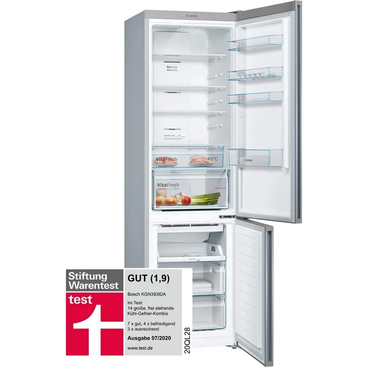 Bosch KGN393IDA Kühl-Gefrierkombination, freistehend, silber, NoFrost, LED, Breite 60 cm – Bild 10