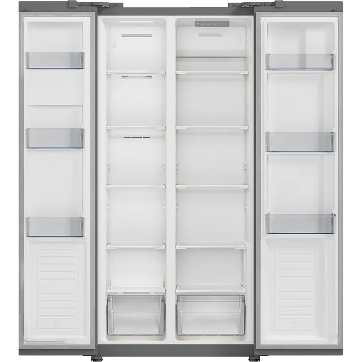PKM Side-by-Side-Kühlschrank, freistehend, silber, NoFrost, Breite 83.6 cm – Bild 4