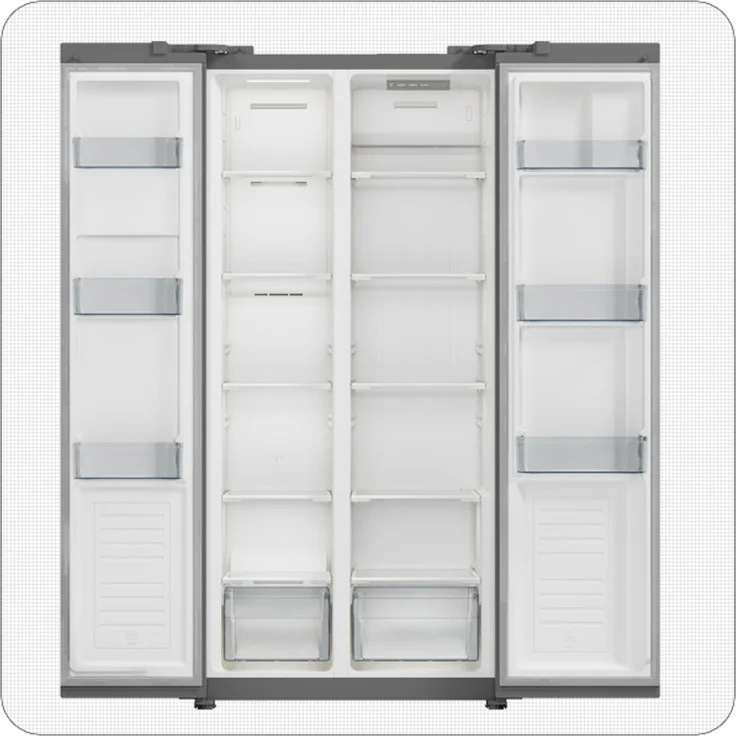 PKM Side-by-Side-Kühlschrank, freistehend, silber, NoFrost, Breite 83.6 cm – Bild 5