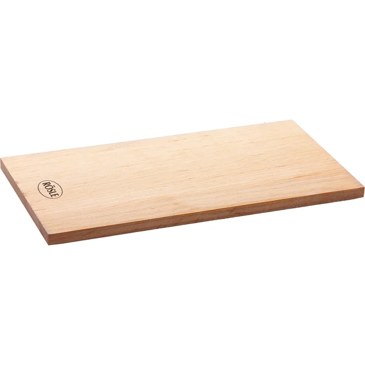 RÖSLE Aromaplanke Erle 2-tlg., Hochwertige Erlenholzplanken für Raucharoma im Grillgut, mehrfach verwendbar, Naturprodukt, 40 x 19,5 cm