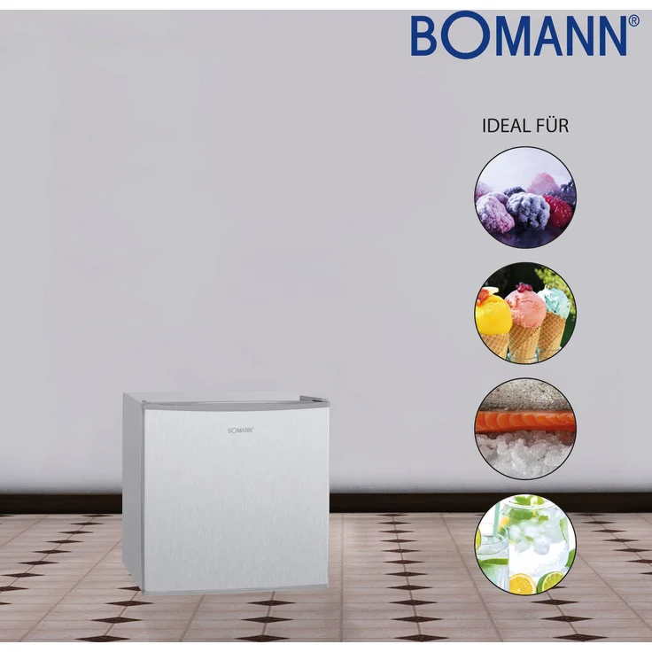 Bomann GB 341.1 Gefrierschrank, freistehend, silber, Lagerzeit bei Störung 20 h, Breite 47 cm, Energieklasse E – Bild 3
