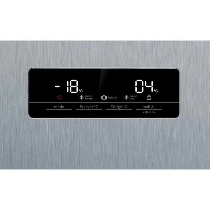 Bosch KAN93VIFP Side-by-Side-Kühlschrank, freistehend, edelstahl, NoFrost, fresh Sense, LED-Beleuchtung, Schnellgefrieren und -kühlen, Eierablage, Breite 90.8 cm – Bild 7