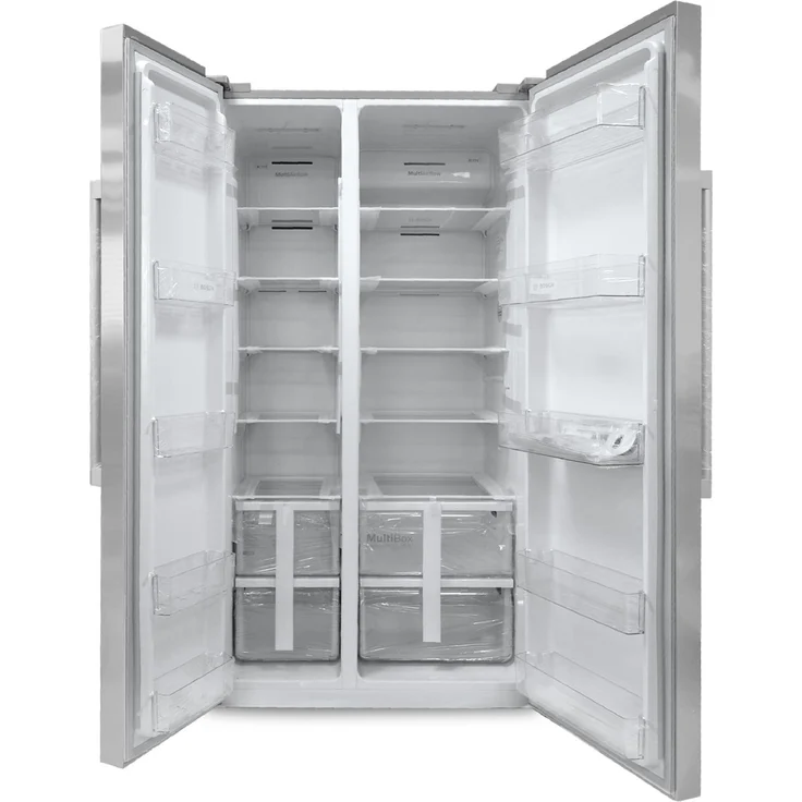Bosch KAN93VIFP Side-by-Side-Kühlschrank, freistehend, edelstahl, NoFrost, fresh Sense, LED-Beleuchtung, Schnellgefrieren und -kühlen, Eierablage, Breite 90.8 cm – Bild 13