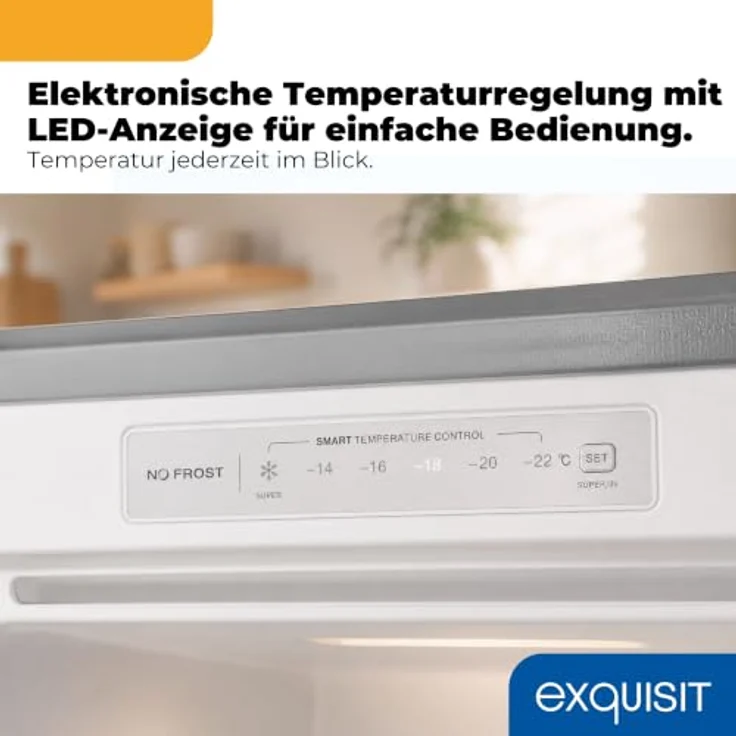 Exquisit GS5231-NF-H-040D Gefrierschrank, 161 l, No Frost, Energieklasse D, 39 dB, inoxlook – Bild 4