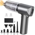 PeTraum Handstaubsauger, 22000Pa Mini Akku Staubsauger Kabellos 4-in-1 mit 8 Aufsätzen, 6000mAh Akku und waschbarem HEPA-Filter für Auto, Küche, Büro und Tierhaare