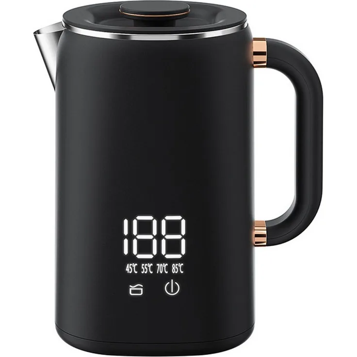 autolock Wasserkocher Edelstahl 1,7 Liter mit Thermostat 45-100℃ und Touch-Display Teekocher, elektrisch