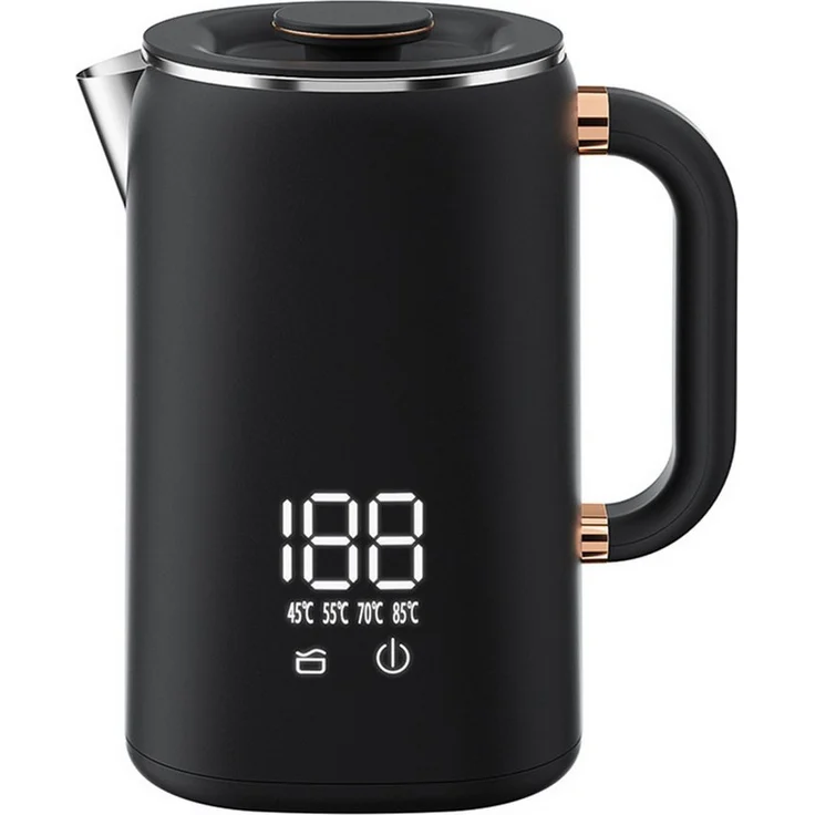 autolock Wasserkocher Edelstahl 1,7 Liter mit Thermostat 45-100℃ und Touch-Display Teekocher, elektrisch