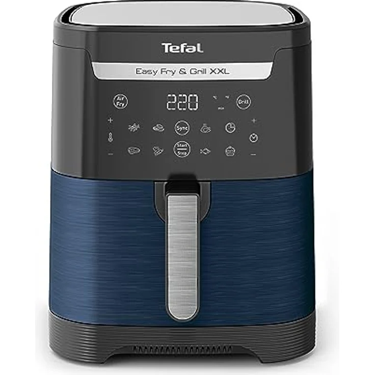 Tefal EY8014 Easy Fry & Grill XXL Heißluftfritteuse | 6,5 L Fassungsvermögen | 2-in-1 Technologie | zeitsparend | 8 automatische Garprogramme | Grill-Technologie | Wanted Blue – Bild 3