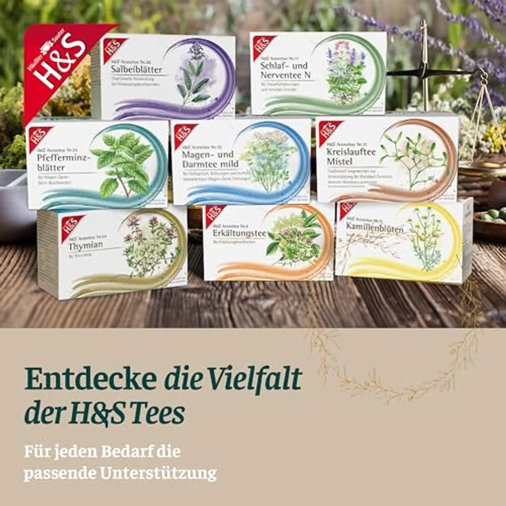 H&S Blasen- und Nierentee Filterbeutel, unterstützend bei Blasen- und Nierenbeckenkatarrhen, 20x2 g – Bild 6