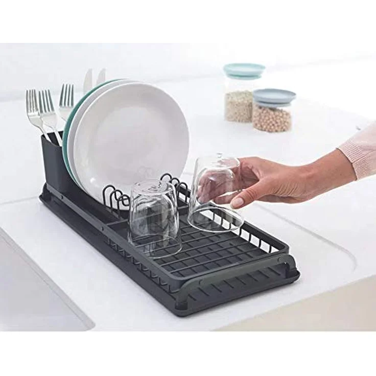 Brabantia Compact Abtropfgestell, Stahl, dark grau, 46.3 x 20 x 12,6 cm – Bild 7