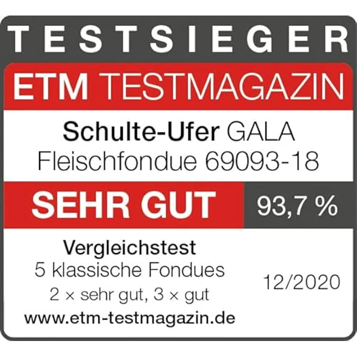 Schulte-Ufer 69093-18 Fleischfondue Gala, 18 cm, 2,20 L, Edelstahl, 2,2 ltr – Bild 5