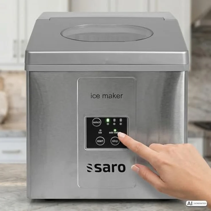 Saro EB 15 Eiswürfelbereiter-15 kg-24 h-230 V-1 Ph-0,16 kW-3 Eiswürfelgrößen wählbar-Luftkühlung – Bild 4