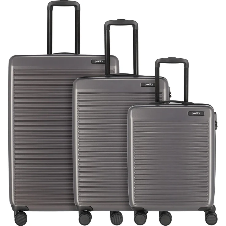 Paklite Sienna 4 Rollen Kofferset 3-teilig, (100 l, XL), robustes ABS, Zahlenschlösser, TSA Schloss – Bild 1