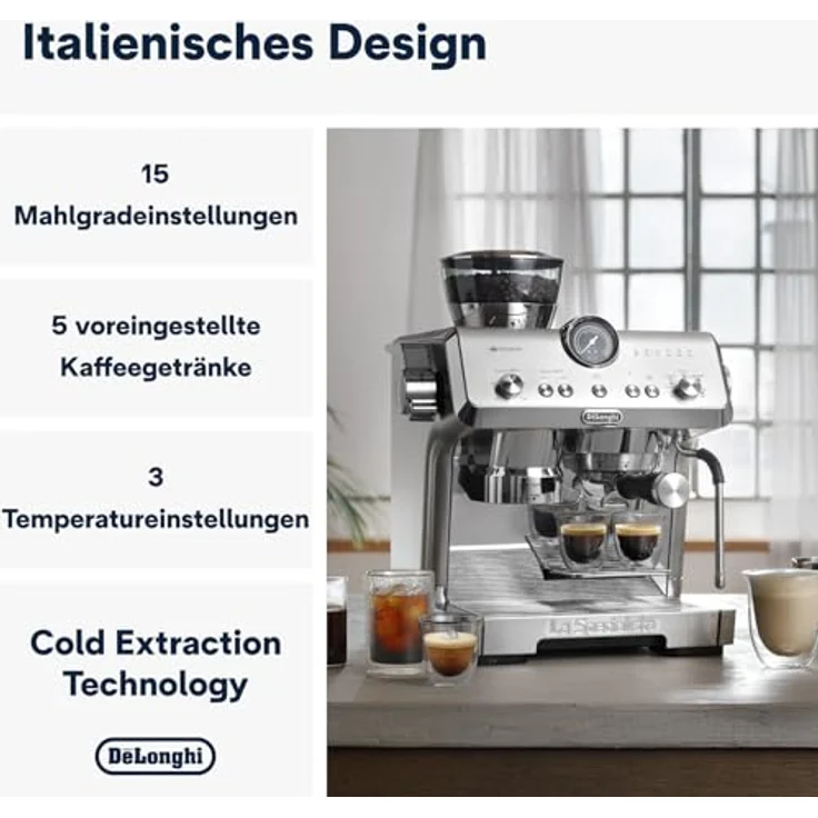 De'Longhi® Pinguino Siebträgermaschine DeLonghi EC9555.M La Specialista Opera Siebträger, Barista Feeling für Zuhause, Dynamic Preinfusion Technology – Bild 3