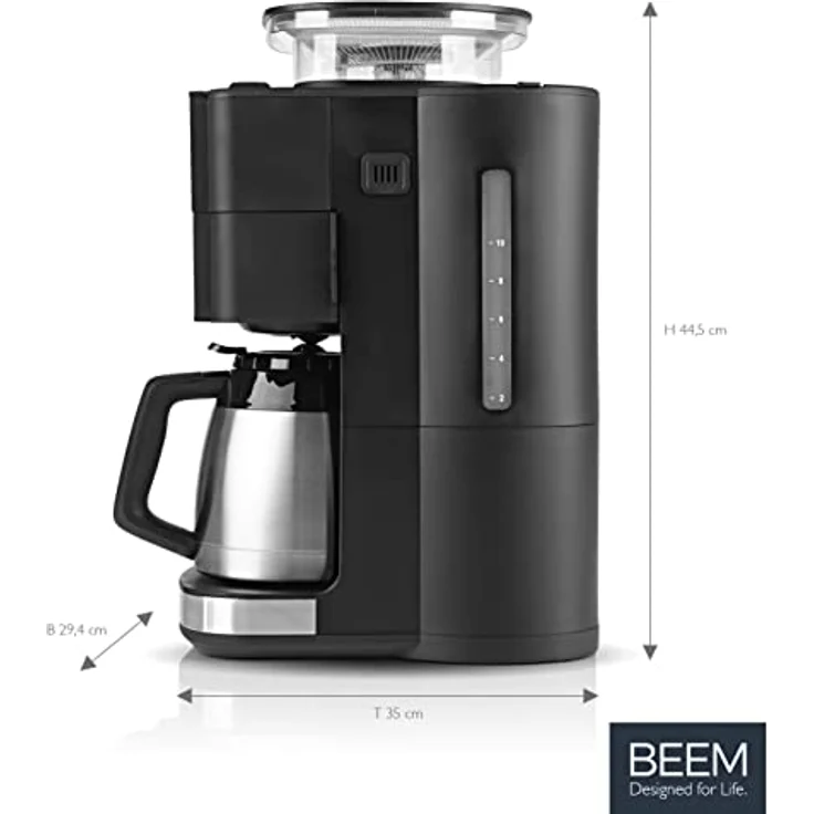 BEEM FRESH-AROMA-PERFECT III Filterkaffeemaschine mit Mahlwerk - Thermo – Bild 6