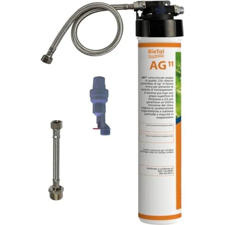 BieTal® Trinkwasserfilter Aktivkohle sauberes & frisches Wasser Zuhause Praxis Büro Aktivkohlefilter Wasserfiltersystem mit AquaStop, Outdoor geeignet.