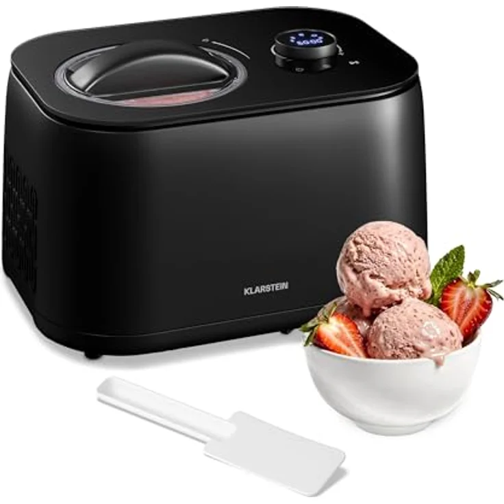 Klarstein FrostFusion Eismaschine mit Kompressor, 1L Edelstahlbehälter, 3 Modi für Eis, Slushie & Joghurt, Selbstkühlend, Touch & Drehregler, LED-Display, Timer – Bild 2