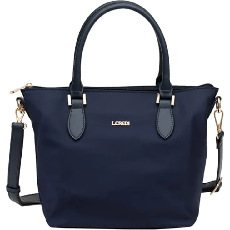 L.Credi Alena Shopper Tasche, 32 cm, blau, 100% Polyurethan