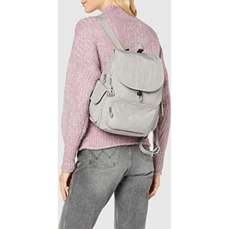 Kipling Basic City Pack S, City Rucksack 33 cm, grau, 100% Polyamid, kompakte Größe 27 cm x 19 cm x 33,5 cm – Bild 2
