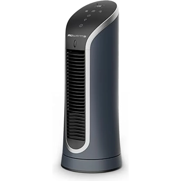 Rowenta Eole Compact Turmventilator, bis zu 60% Energieeinsparung, Effitech-Motor, 6 Geschwindigkeitsstufen, 2 Modi (Auto, Nacht), 8h Timer, kompaktes Design, leise, Schwarz – Bild 1