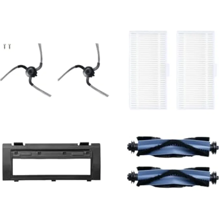 eufy Roboterstaubsauger-Ersatzset, kompatibel mit eufy C10, All-in-One-Wartungspaket mit 2 Seitenbürsten, 2 Hochleistungsfiltersätzen, 2 Rollbürsten und 1 Rollbürstenabdeckung